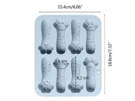 Molde silicona 8 huellas alargadas 